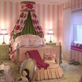 pink hijau dan putih kamar tidur gadis