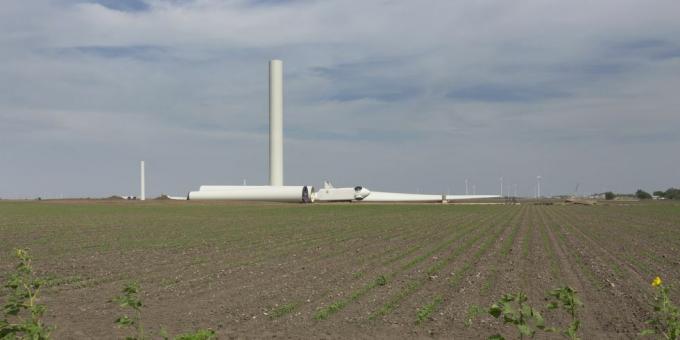 bilah turbin angin menara konstruksi motor willacy county bidang pertanian raymondville texas