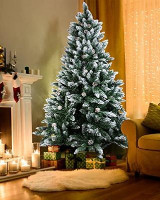 Efek Pohon Natal Pop Up Buatan dengan Kerucut Pinus