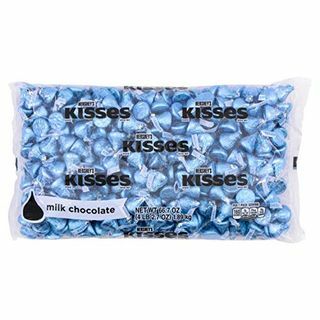 Hershey's Kisses Blue Foils Milk Chocolate Candy, 66,7 Oz. (400 buah)