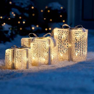 Set 3 Lampu Natal Parcel Indoor / Outdoor