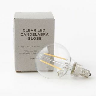 Clear LED Candelabra Globe Bulb