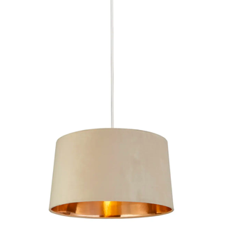 Samet Velvet Drum Shade - Sampanye