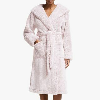 Hi Pile Fleece Robe, Gray