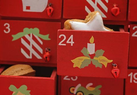 Laci merah, kalender Advent