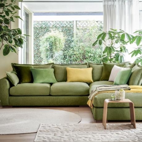 sofa sudut gaia 3 dudukan gaia buckingham olive mix