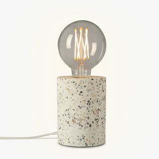 Lampu Meja Bohlam Terrazzo, Putih