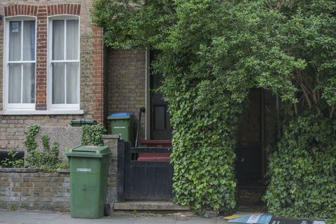 Rumah London tertutup pepohonan