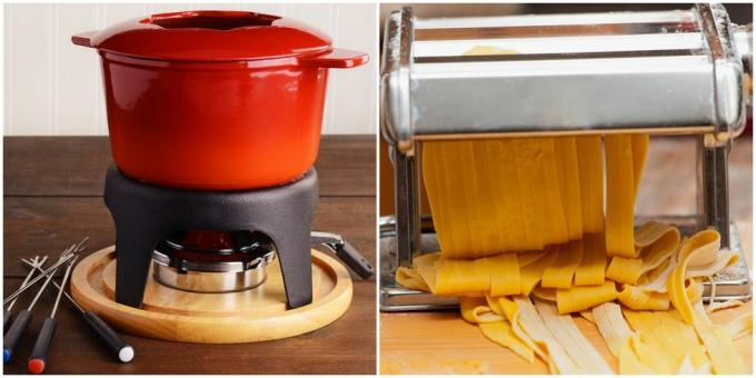 set fondue dan pembuat pasta