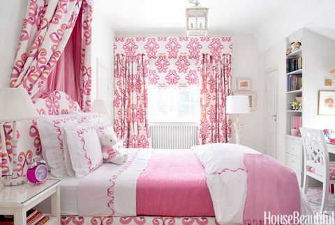 dekorasi kamar merah muda