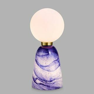 John Lewis + Matthew Williamson Planet Lampu Meja Kaca Menyala Ganda, Biru