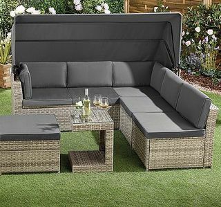 Garden Gear California Rotan Sofa dengan Kanopi