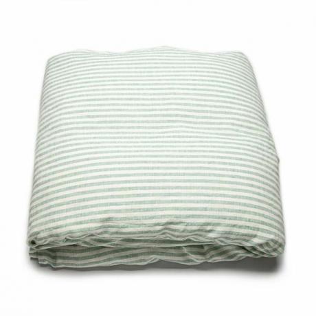 Selimut Sprei yang Dicuci Ticking Stripe Mint