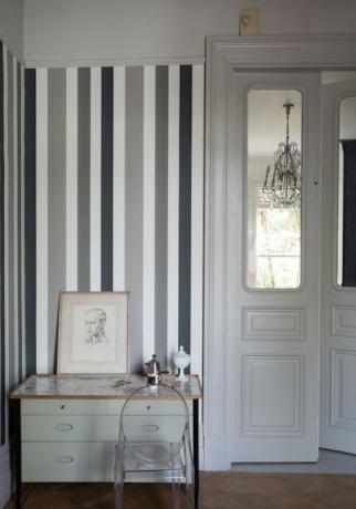 Garis-garis monokrom Farrow & Ball