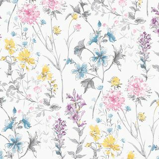 Laura Ashley Warnawarni Padang rumput Liar Halus Wallpaper