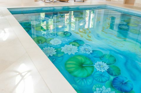 Abbottswood Lodge - Weybridge - desain kolam renang waterlily