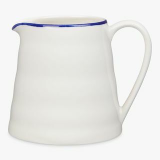 Harbour Blue Rim Jug, WhiteBlue, 750ml