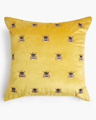 Velvet Bee Cushion