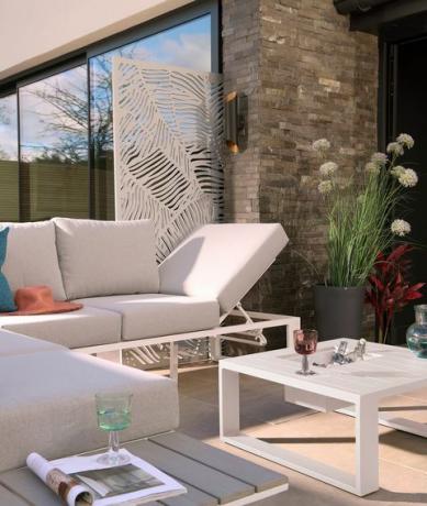 danetti, set lounge taman modular putih sabana