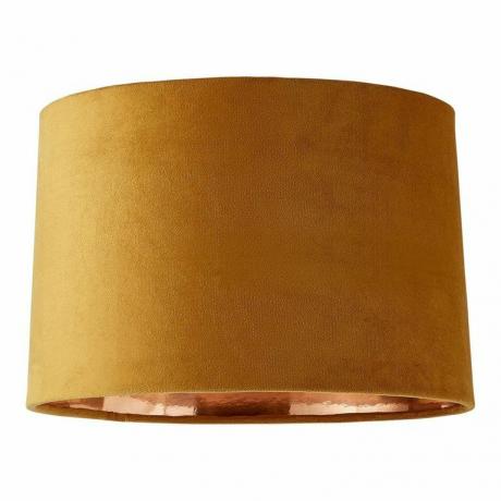 rumah cantik samet velvet drum shade oker di homebase