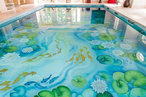 Abbottswood Lodge - Weybridge - desain kolam renang waterlily