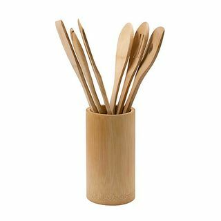 Set Perkakas Bambu Dunelm dengan Pot