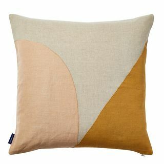 Sarung Bantal Jahitan Geometris dalam Aprikot 45cm x 45cm