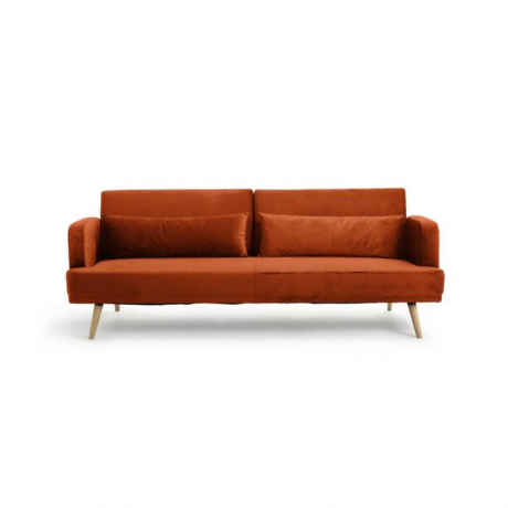 Habitat Andy Clic Clac Velvet Sofa Bed - Orange