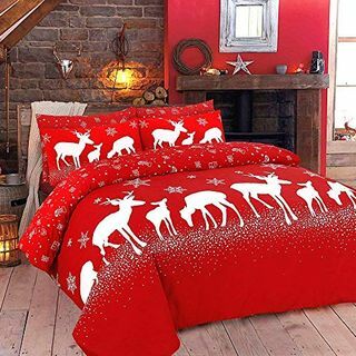 Set Tempat Tidur Penutup Selimut Natal