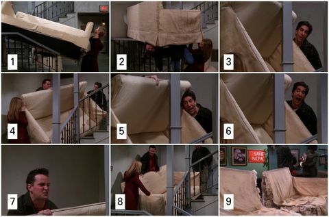 Adegan sofa Ross Geller Pivot, Teman