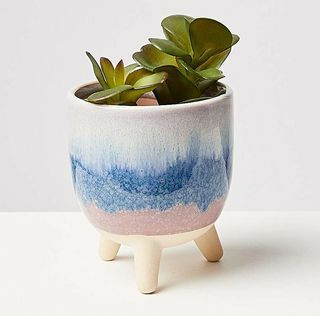 Suelo Pink & Blue Ceramic Plant Pot Kecil