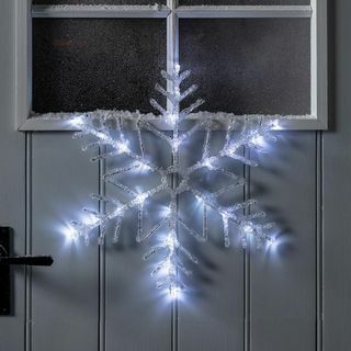 Acrylic Snowflake Battery Outdoor Christmas Silhouette