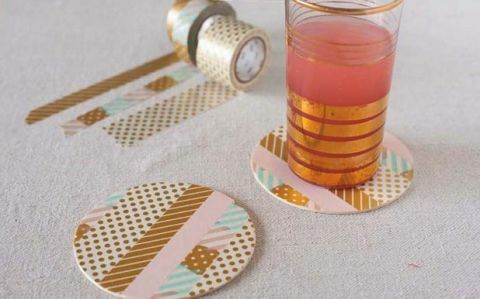 washi tape coaster