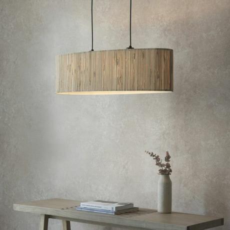 Edith Double Pendant Light dalam Warna Natural