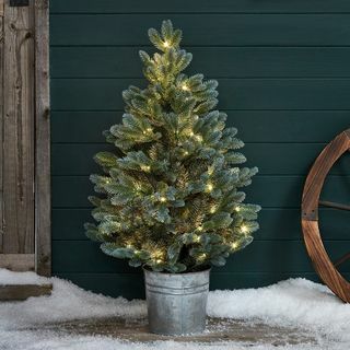 Pohon Natal Pot Luar Ruangan 90cm Pre Lit
