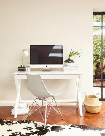 Danetti Trestle Matt White Desk