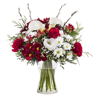 Harmony Bouquet: Roses dan Callas