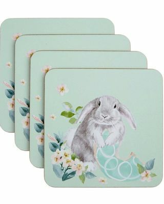 Bunny and Donuts Coasters Set berisi 4 orang