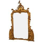 Italia 18th Century Diukir Rococo Mirror