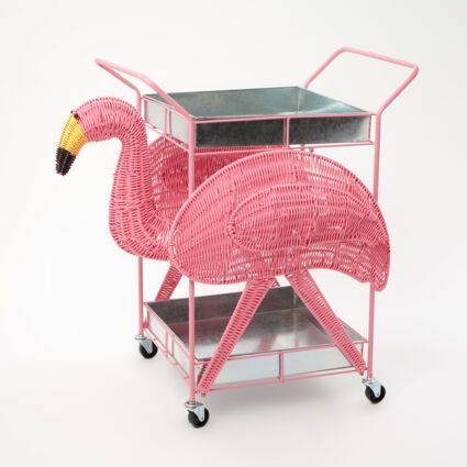Keranjang Troli Flamingo Merah Muda 76x50cm