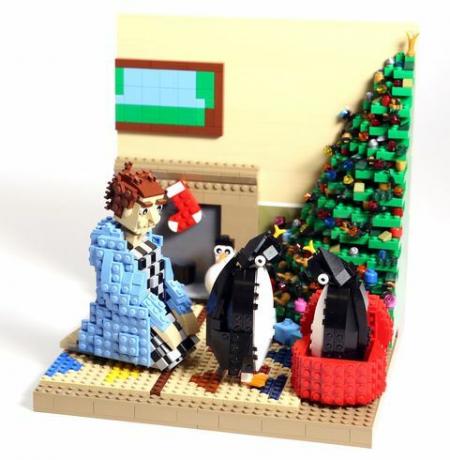 Iklan John Lewis Christmas dibuat ulang menggunakan batu bata LEGO.