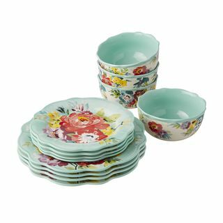 The Pioneer Woman Sweet Romance Blossom 12-Piece Set Peralatan Makan