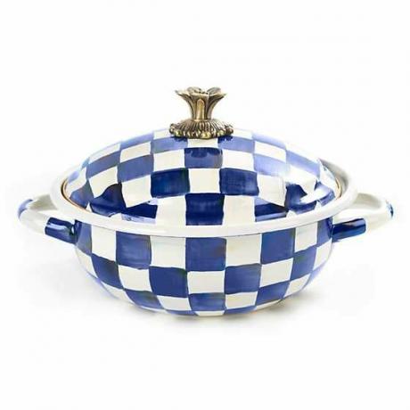 Piring Casserbol Enamel Royal Check