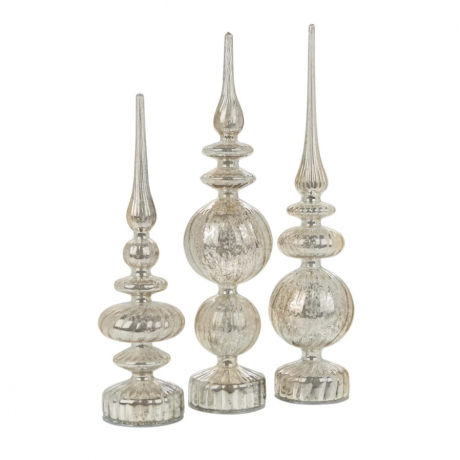 Alison at Home Illuminated Glass Finials dengan Timer 3-piece Set