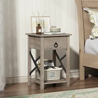 IKEA Jaxpety Industrial Wood Nightstands