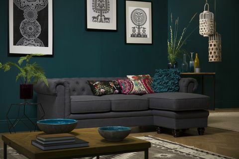 Kain Hampton Slate Chesterfield Corner Sofa