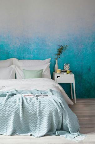 Mural dinding ombre biru dip-celup Grunge oleh Murals Wallpaper