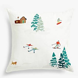 Bantal Cetak Ski, PutihMulti