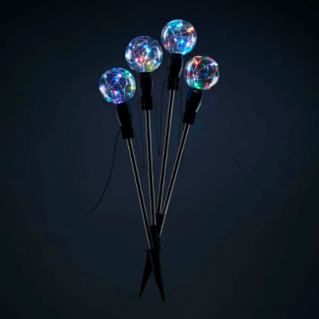 Globe Color Change LED Stake Lights 4 Pack Dekorasi Natal