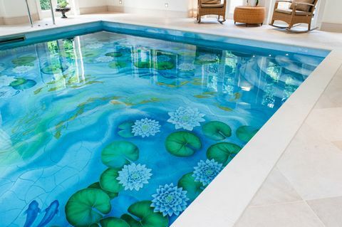 Abbottswood Lodge - Weybridge - desain kolam renang waterlily